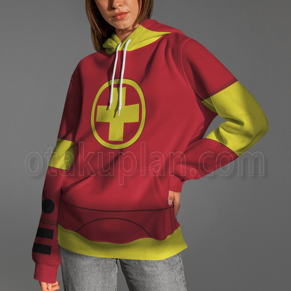 Osmosis Jones Drix Red Armor Cosplay Hoodie