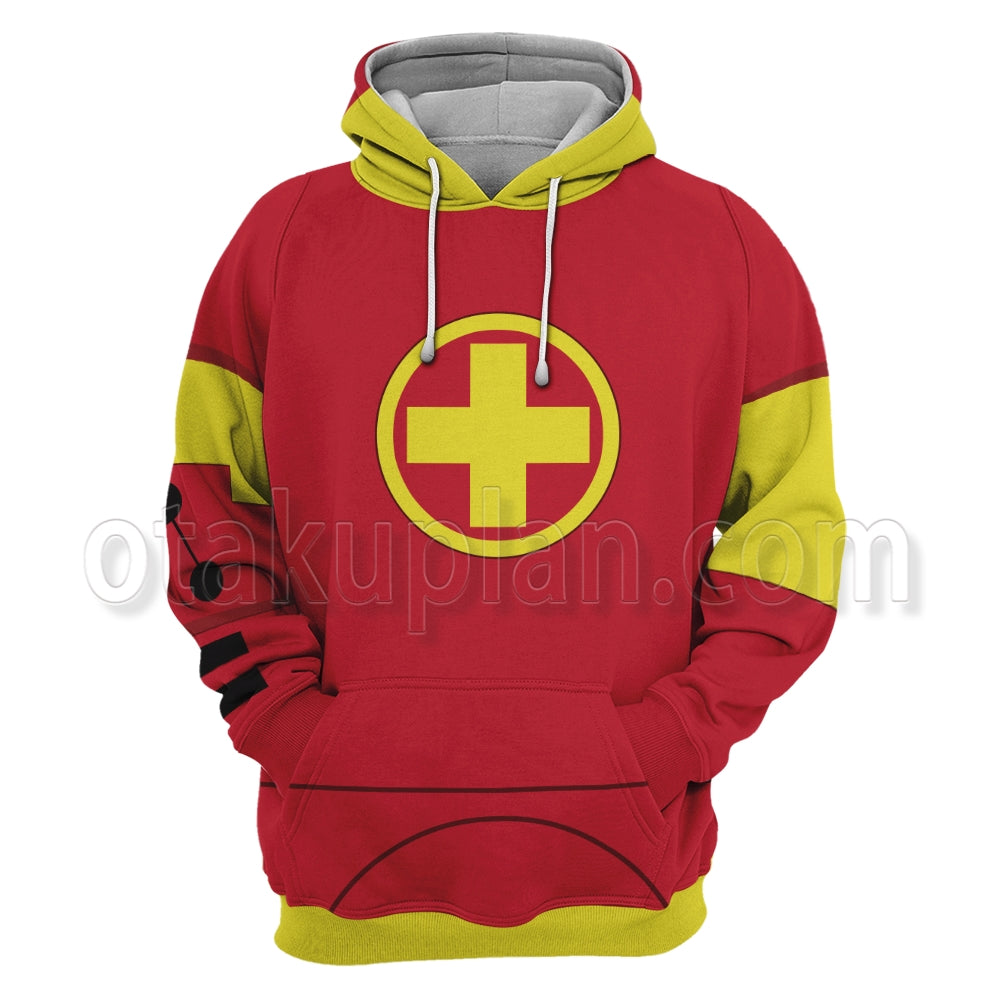 Osmosis Jones Drix Red Armor Cosplay Hoodie