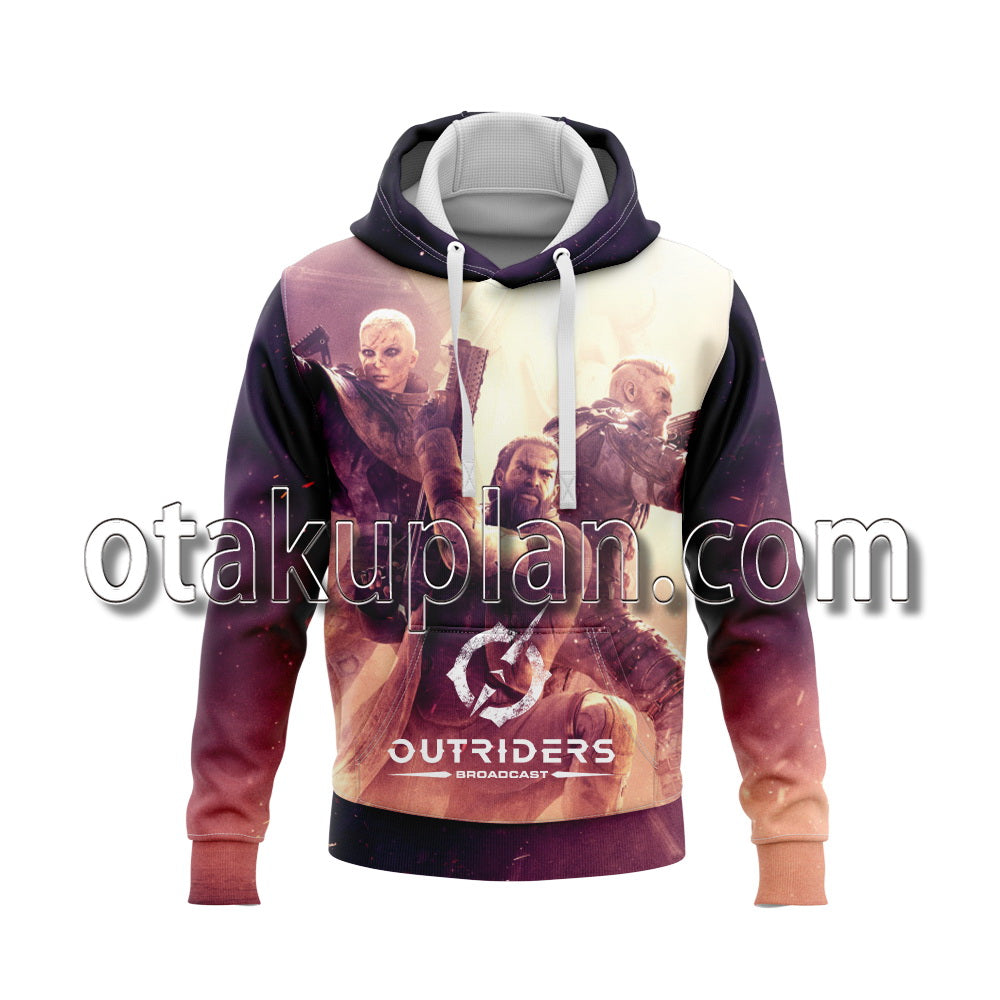 Outriders Game Wallpaper Hoodie