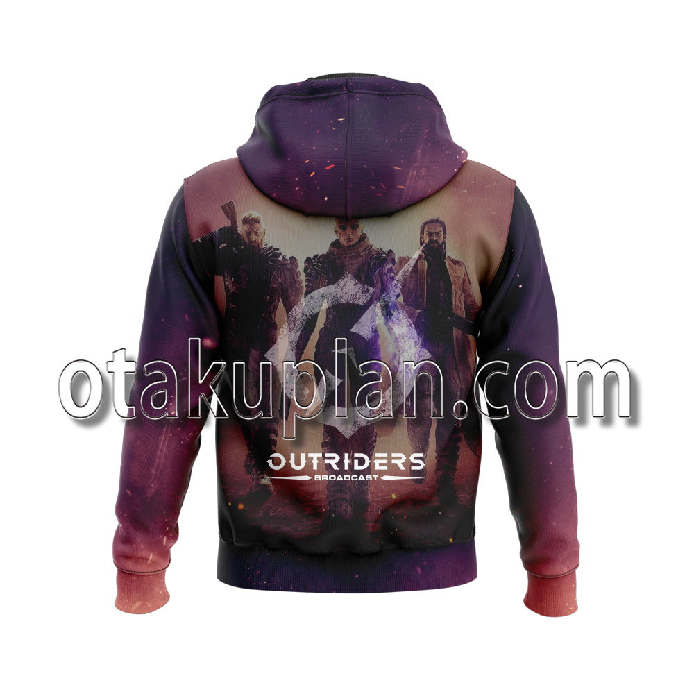 Outriders Game Wallpaper Hoodie