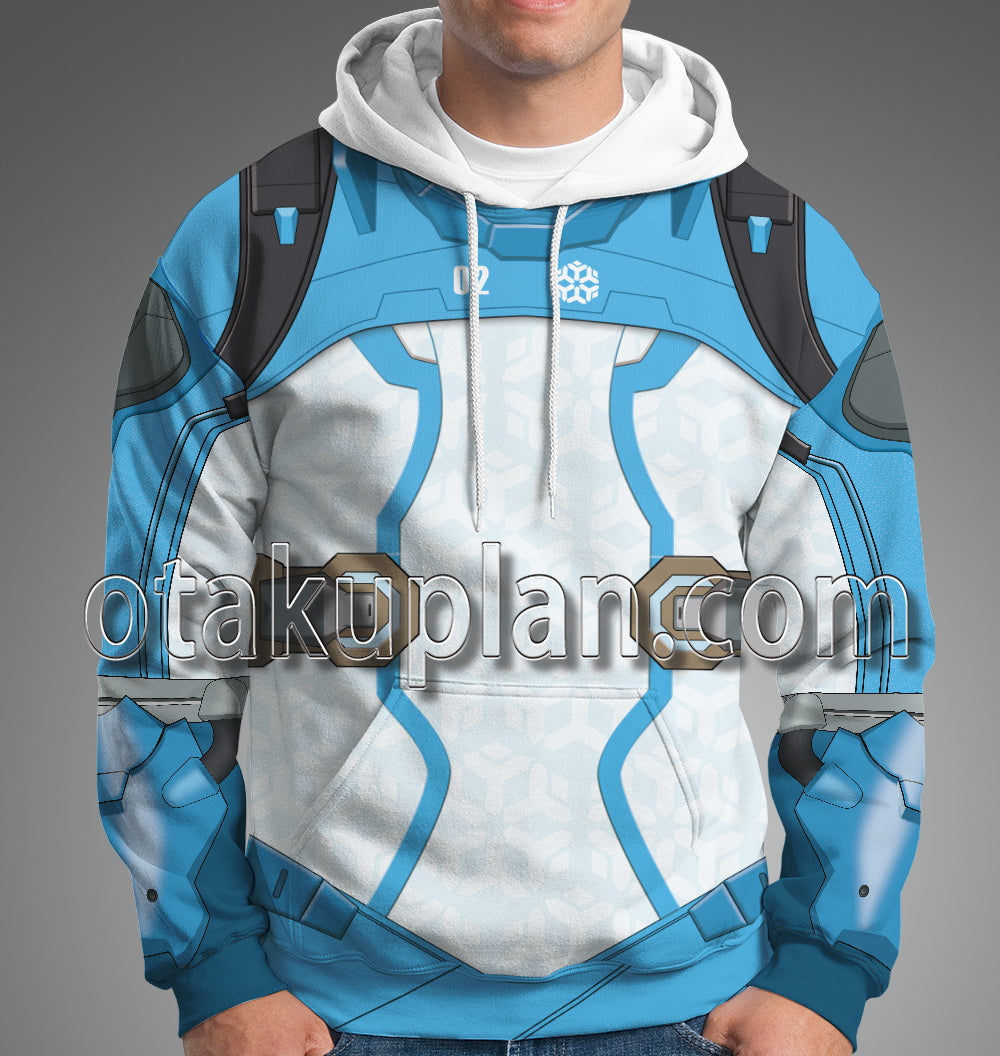 Overwatch Mei Battle Suit Cosplay Hoodie