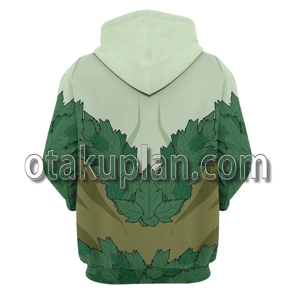 Poison Ivy Green Leaf Coat Cosplay Hoodie
