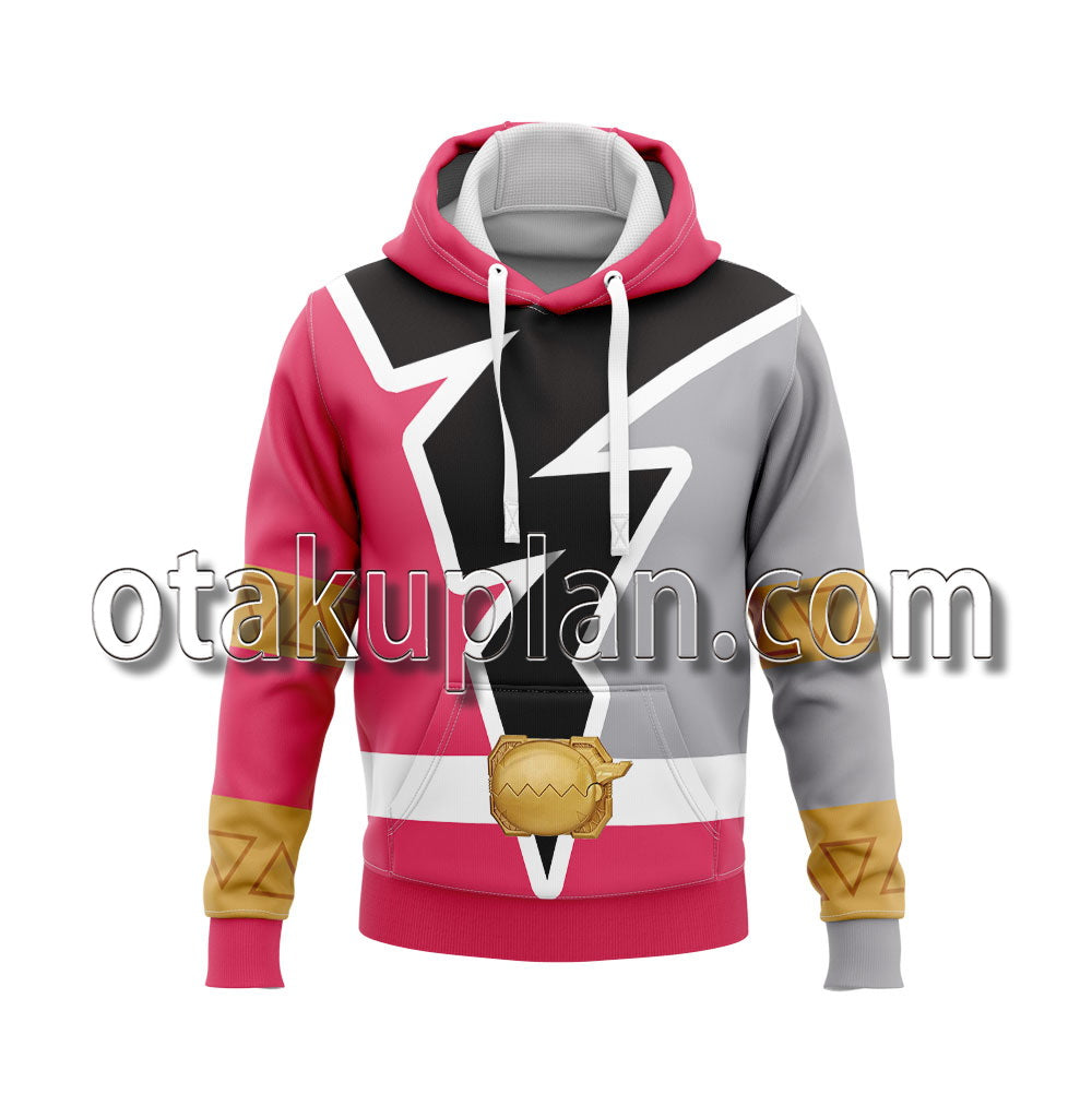 Power Rangers Dino Fury Pink Ranger Cosplay Hoodie