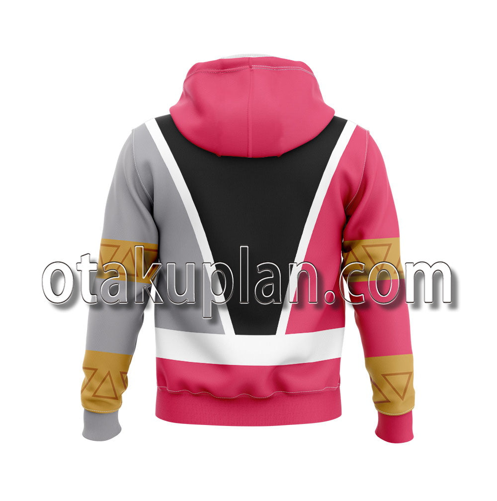 Power Rangers Dino Fury Pink Ranger Cosplay Hoodie