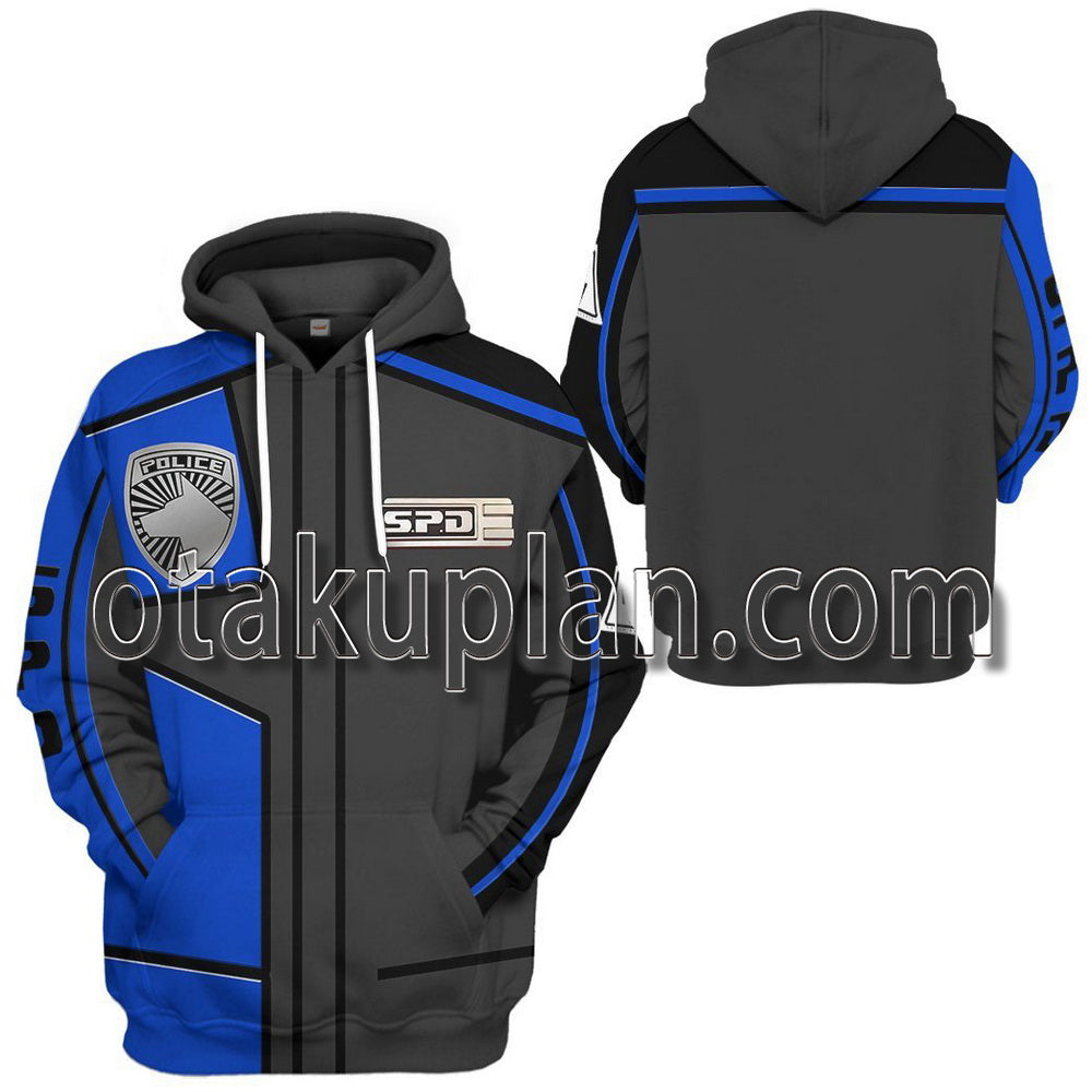 Power Rangers Spd Blue Uniform T-Shirt / Hoodie
