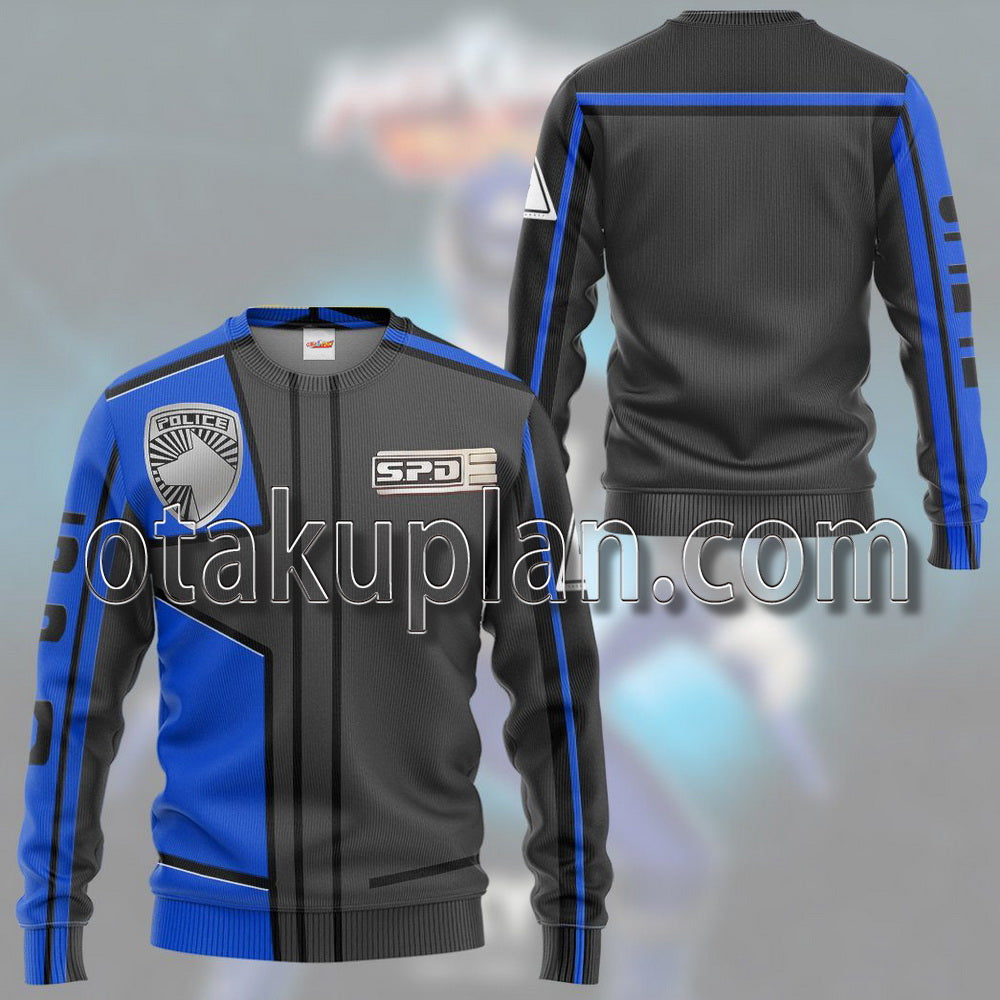 Power Rangers Spd Blue Uniform T-Shirt / Hoodie