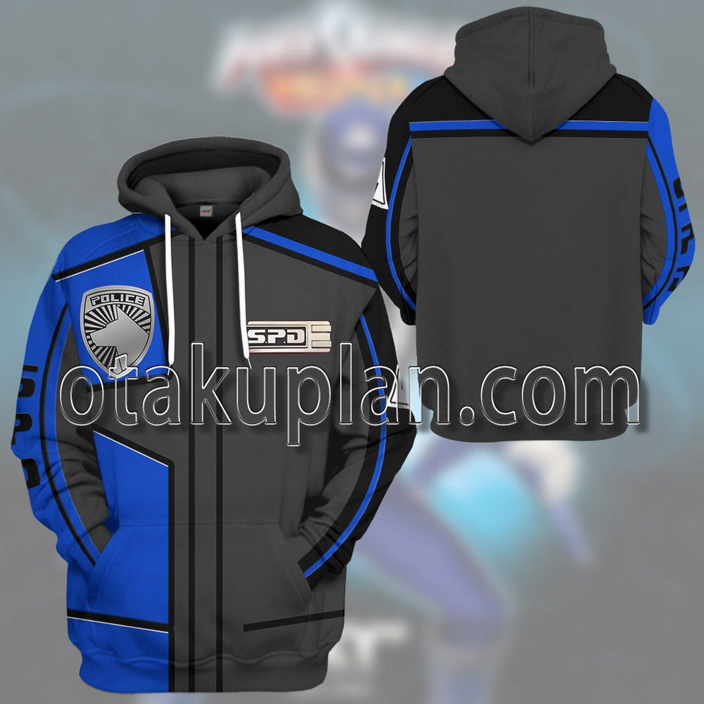 Power Rangers Spd Blue Uniform T-Shirt / Hoodie