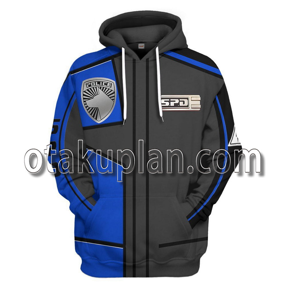 Power Rangers Spd Blue Uniform T-Shirt / Hoodie