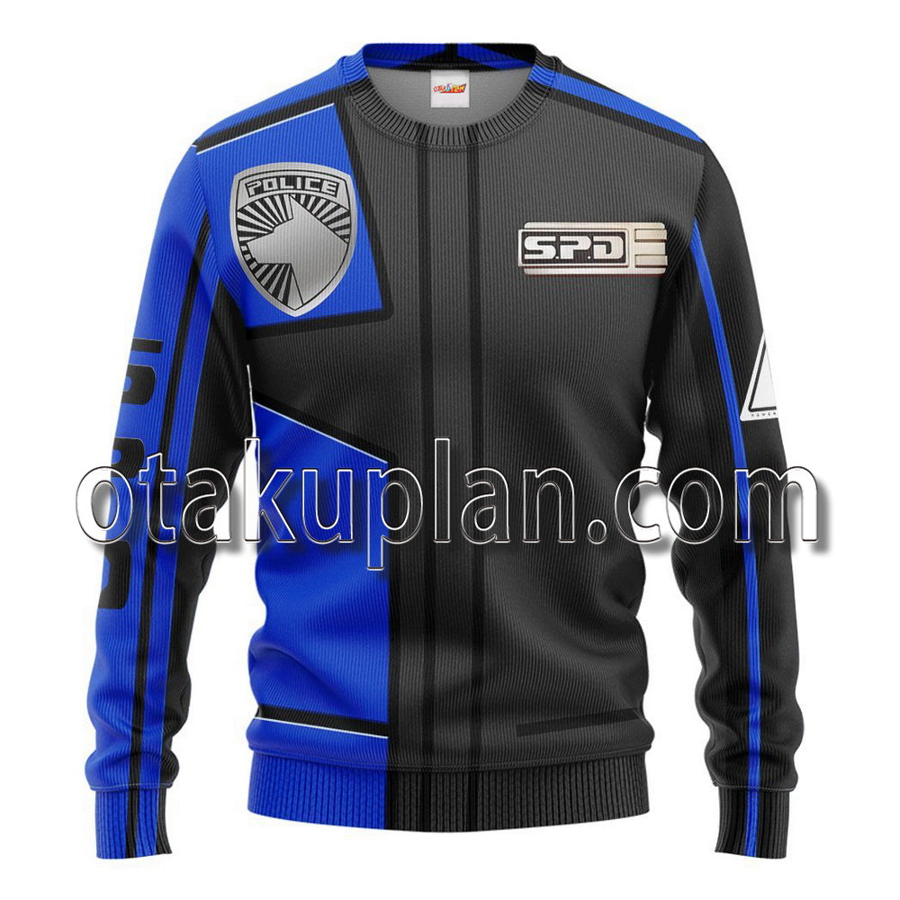 Power Rangers Spd Blue Uniform T-Shirt / Hoodie
