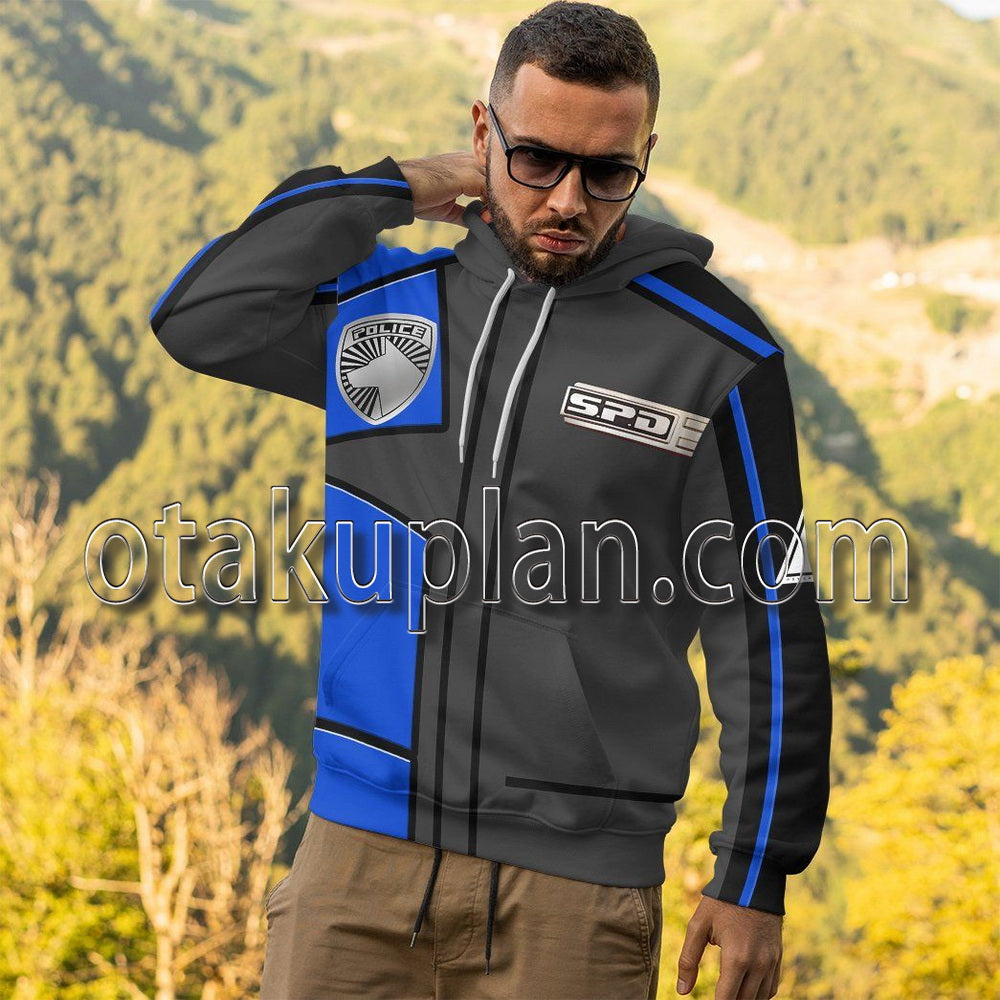 Power Rangers Spd Blue Uniform T-Shirt / Hoodie