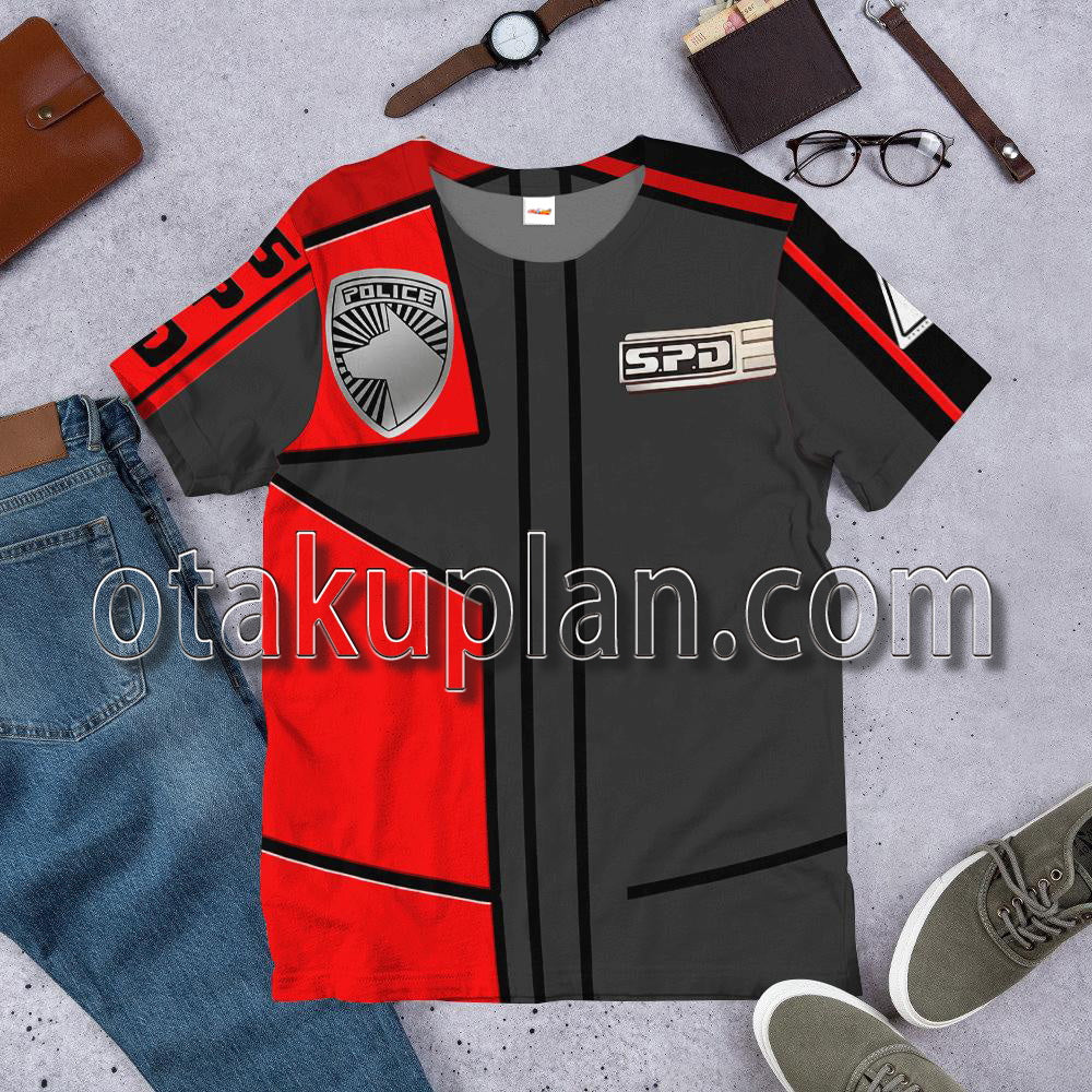 Power Rangers Spd Red Uniform T-Shirt / Hoodie