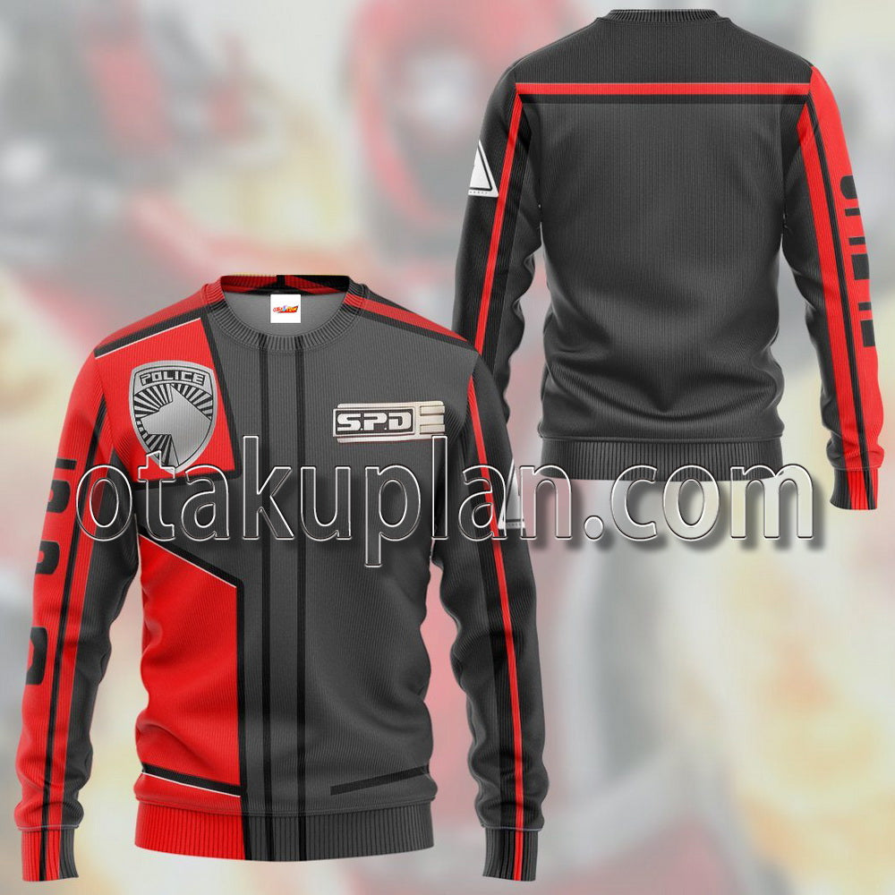 Power Rangers Spd Red Uniform T-Shirt / Hoodie