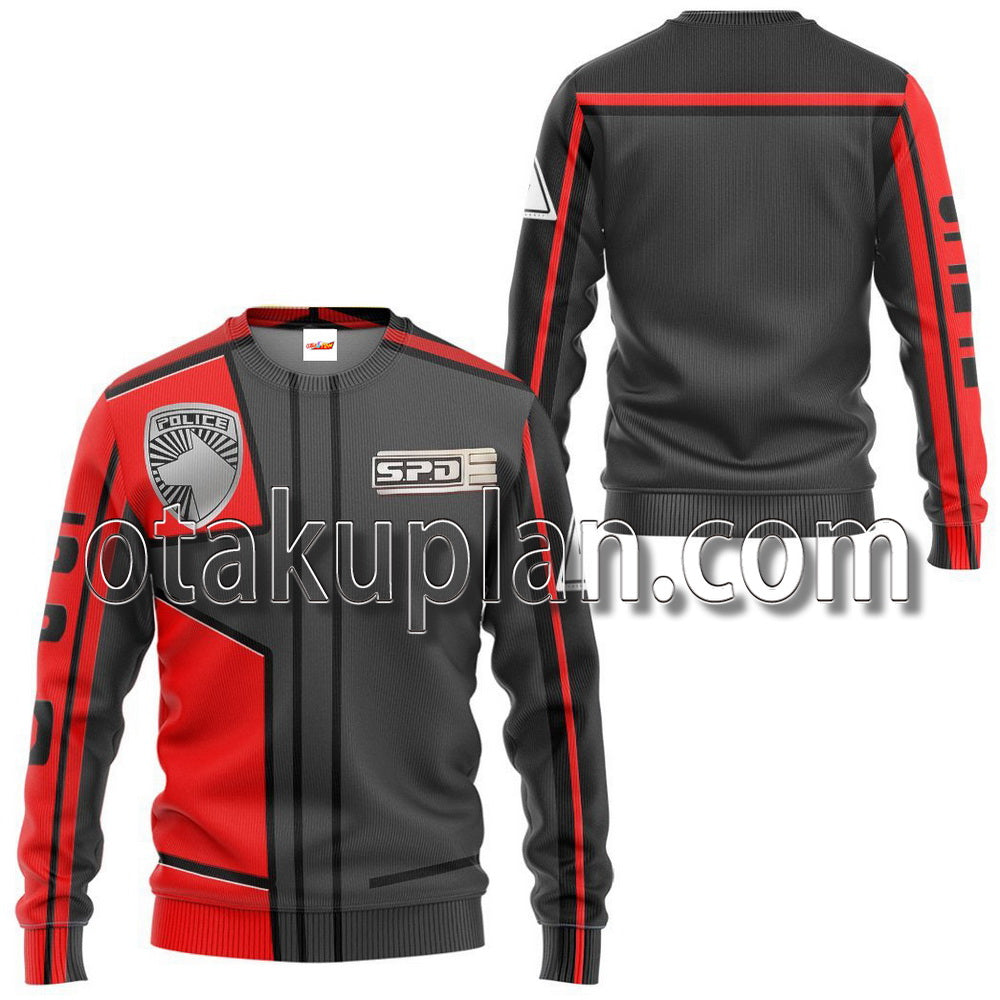 Power Rangers Spd Red Uniform T-Shirt / Hoodie