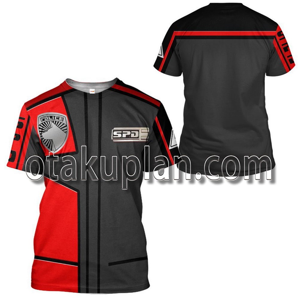 Power Rangers Spd Red Uniform T-Shirt / Hoodie