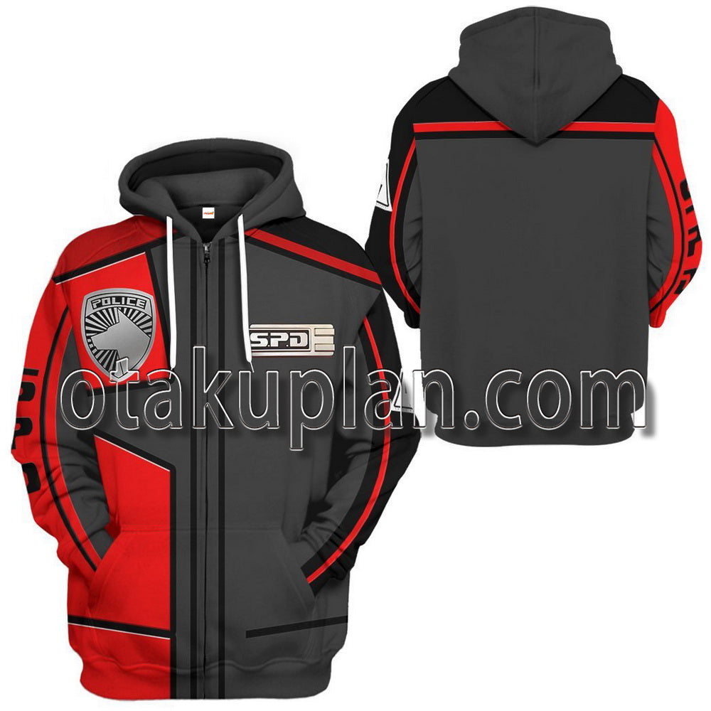 Power Rangers Spd Red Uniform T-Shirt / Hoodie