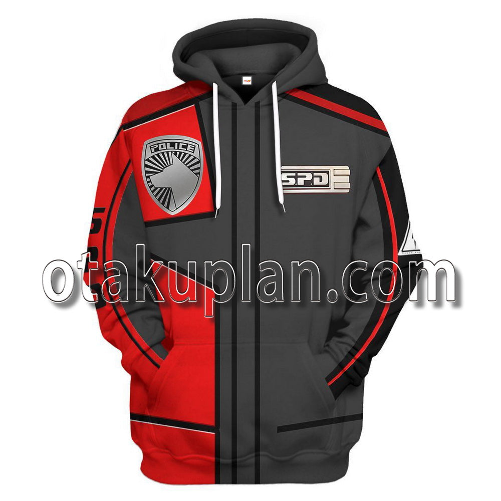 Power Rangers Spd Red Uniform T-Shirt / Hoodie