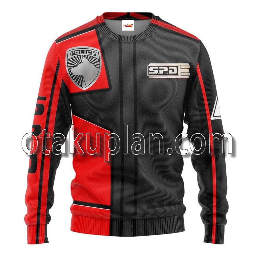 Power Rangers Spd Red Uniform T-Shirt / Hoodie