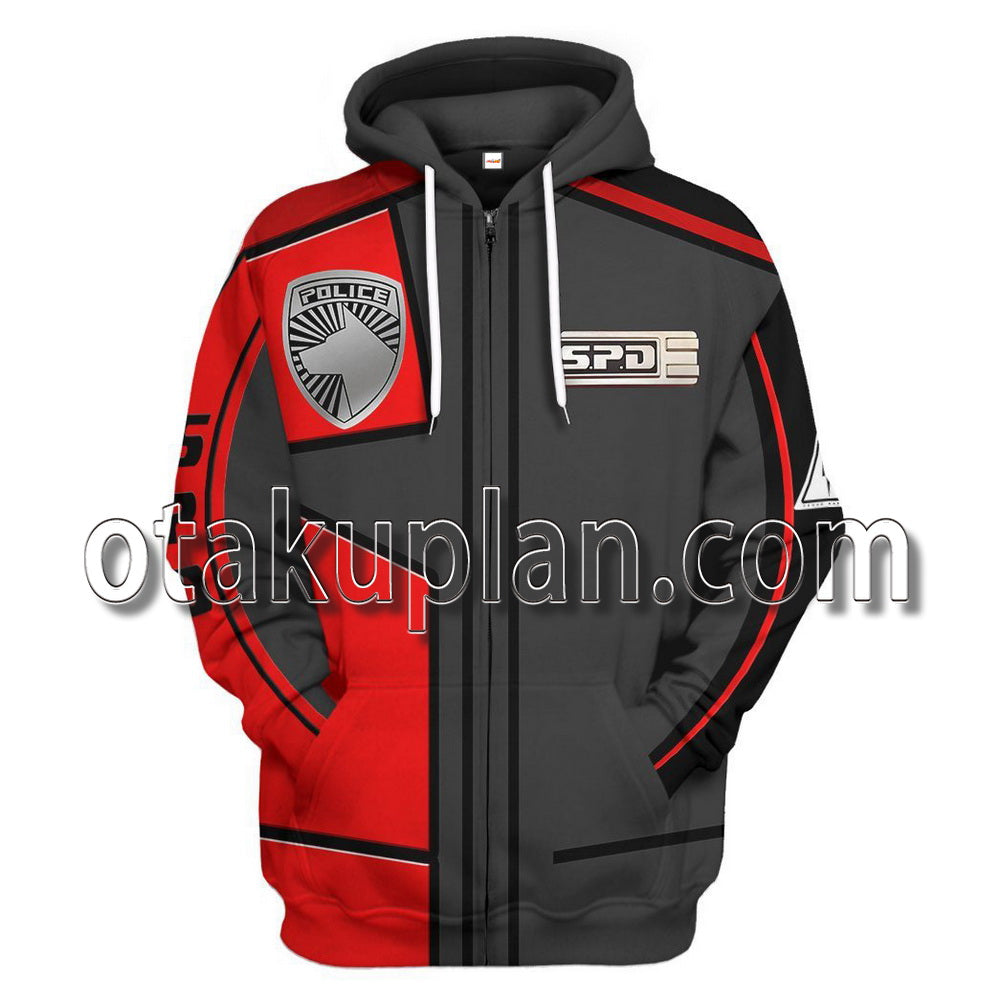 Power Rangers Spd Red Uniform T-Shirt / Hoodie