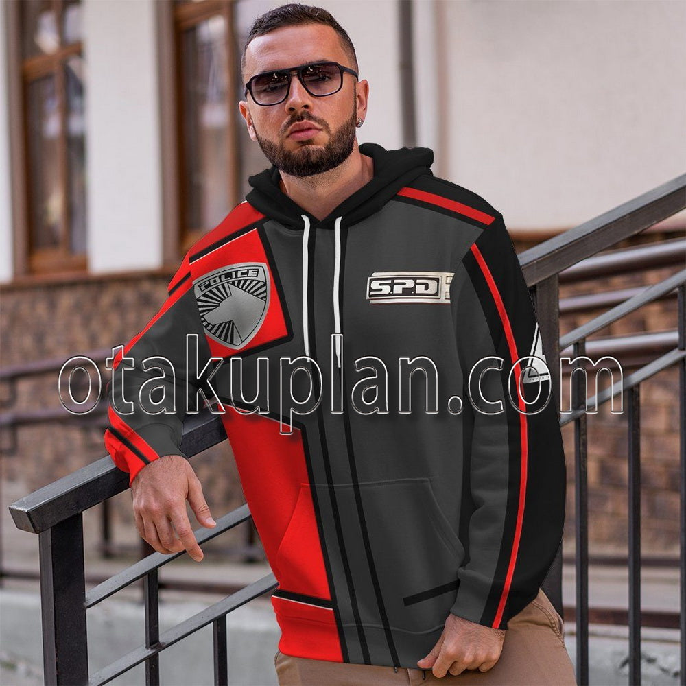 Power Rangers Spd Red Uniform T-Shirt / Hoodie