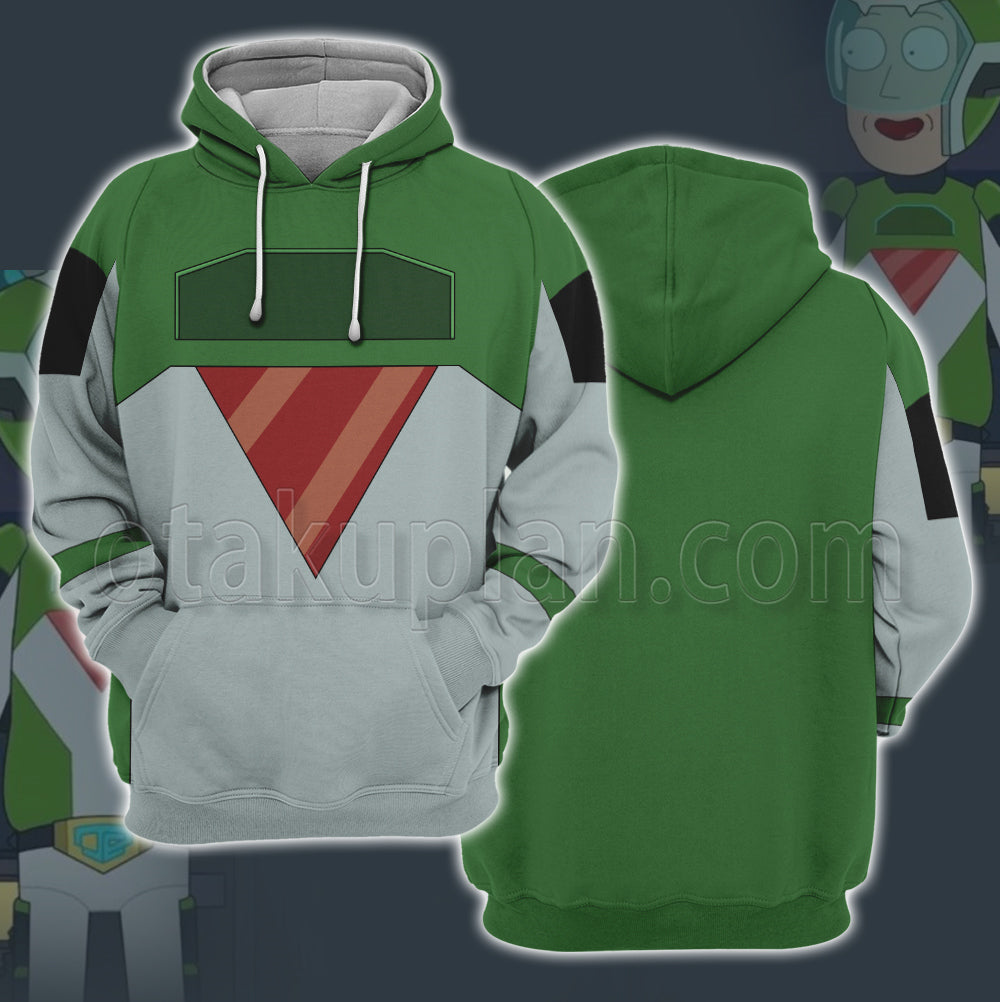 Rick And Morty Green Uniform Cosplay Hoodie
