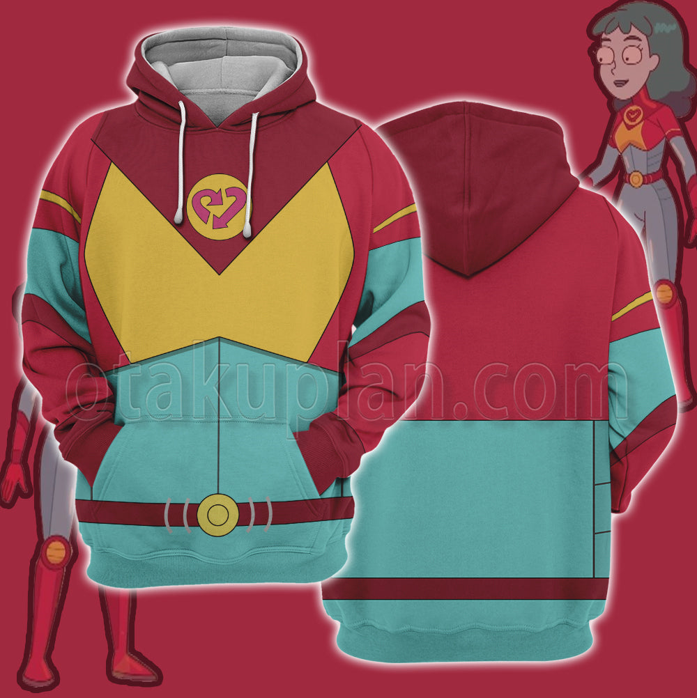Rick And Morty Planetina Red Uniform Cosplay Hoodie