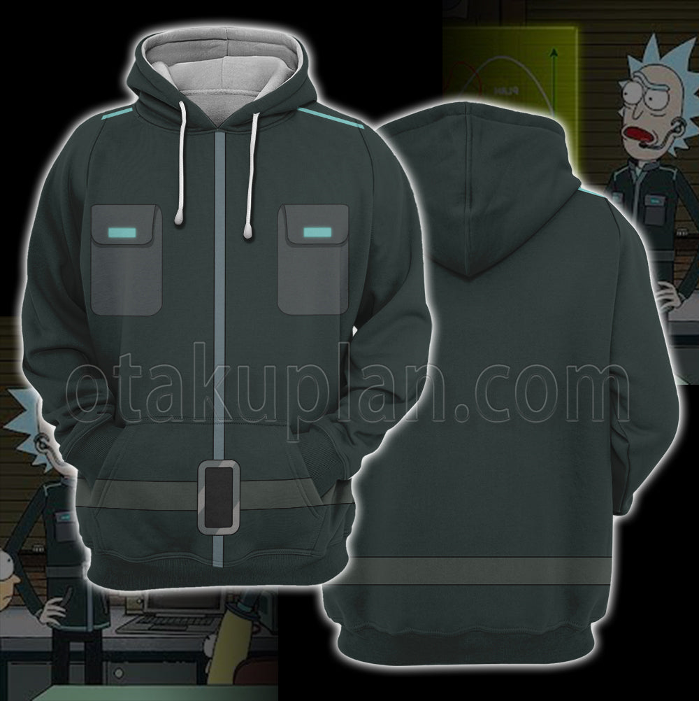 Rick And Morty Rick Black Cosplay Hoodie