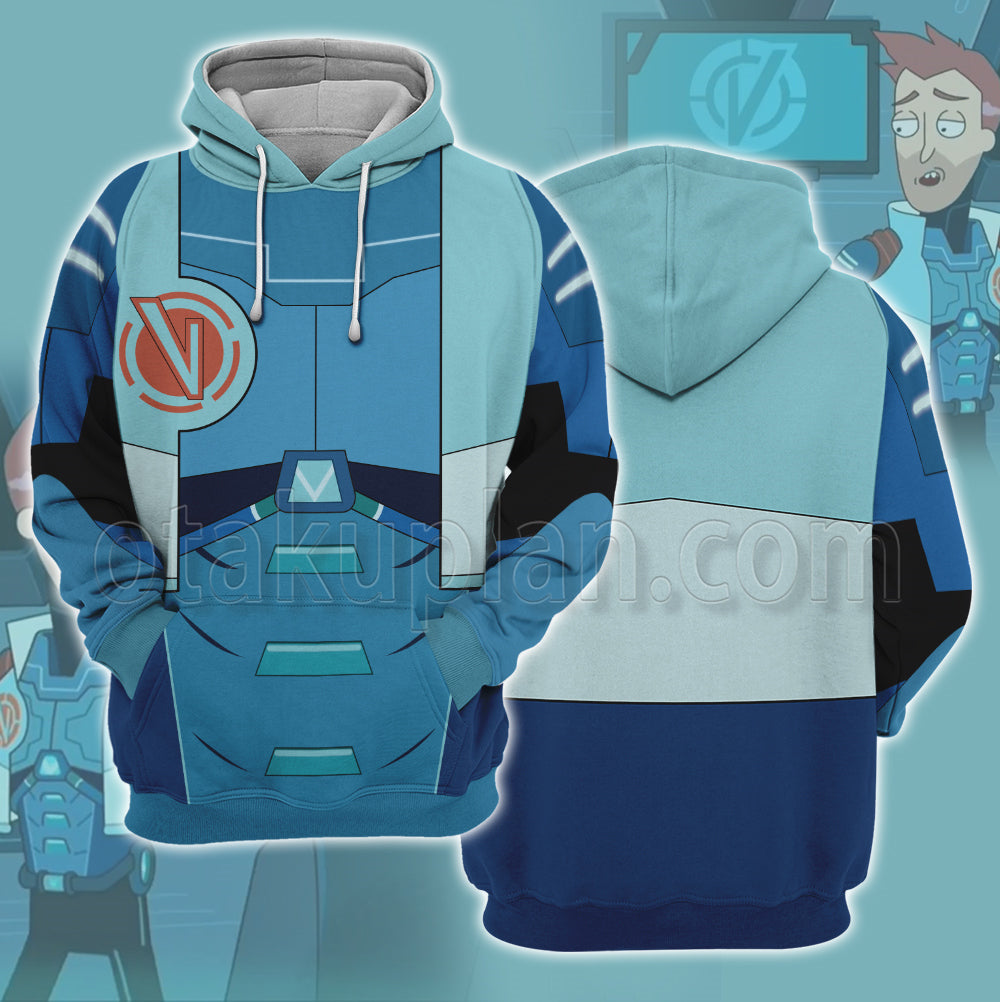 Rick And Morty The Death Of Maximus Renegade Blue Uniform Cosplay Hoodie