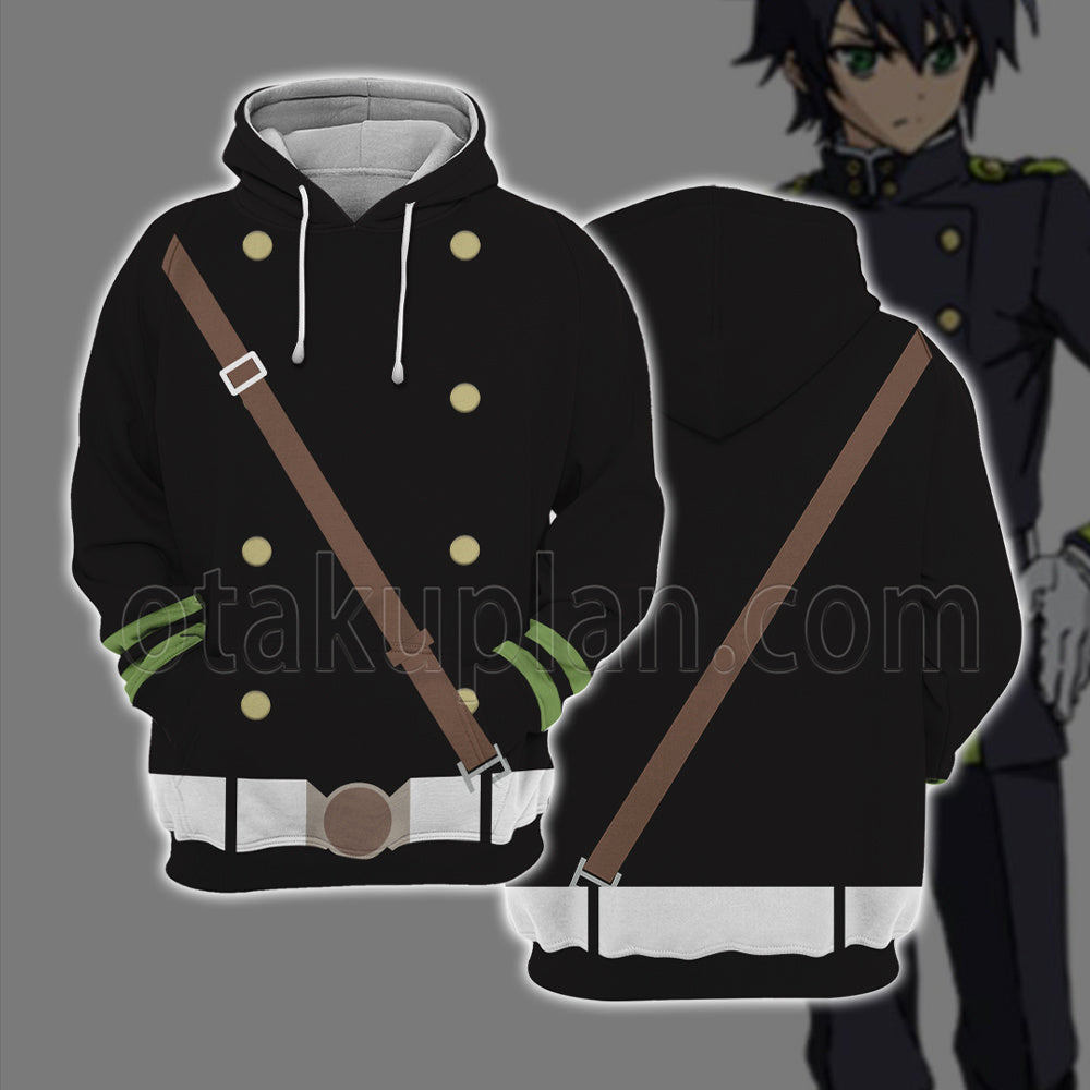 Seraph Of The End Imperial Demon Army Black Uniform Cosplay Hoodie