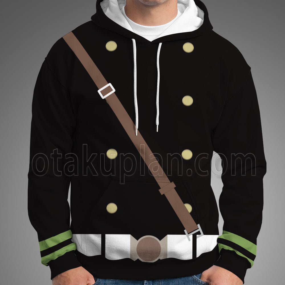 Seraph Of The End Imperial Demon Army Black Uniform Cosplay Hoodie