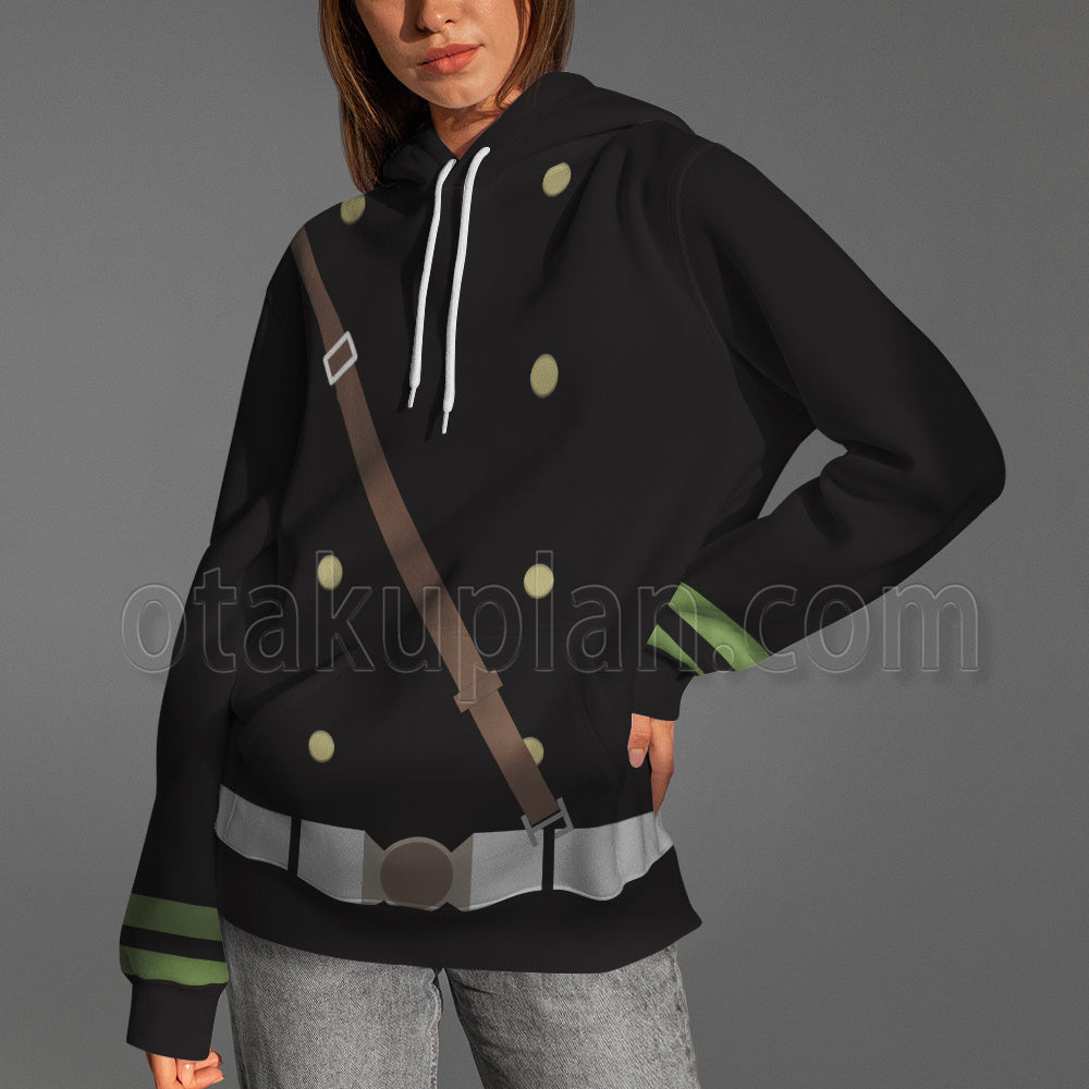 Seraph Of The End Imperial Demon Army Black Uniform Cosplay Hoodie