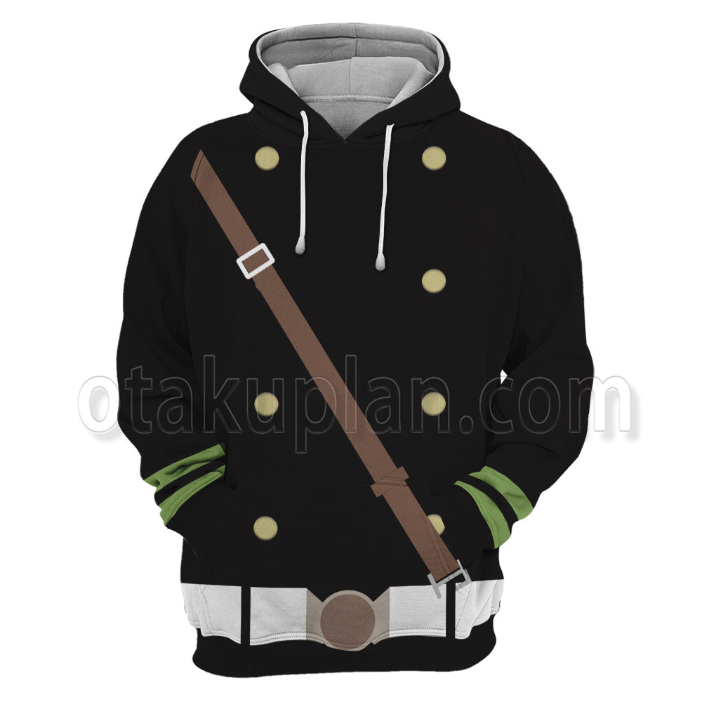 Seraph Of The End Imperial Demon Army Black Uniform Cosplay Hoodie