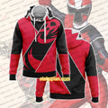 Shuriken Sentai Ninninger Aka Ninger Cosplay Hoodie
