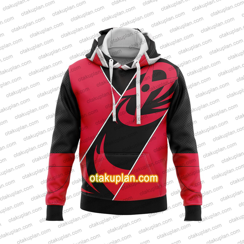 Shuriken Sentai Ninninger Aka Ninger Cosplay Hoodie
