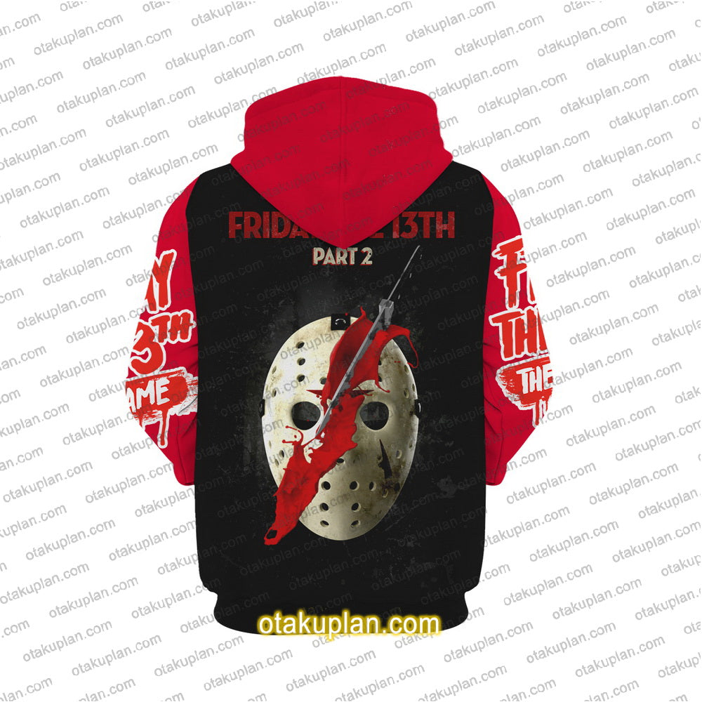 Skull Inspired Horror Friday The 13th Logo Hoodie