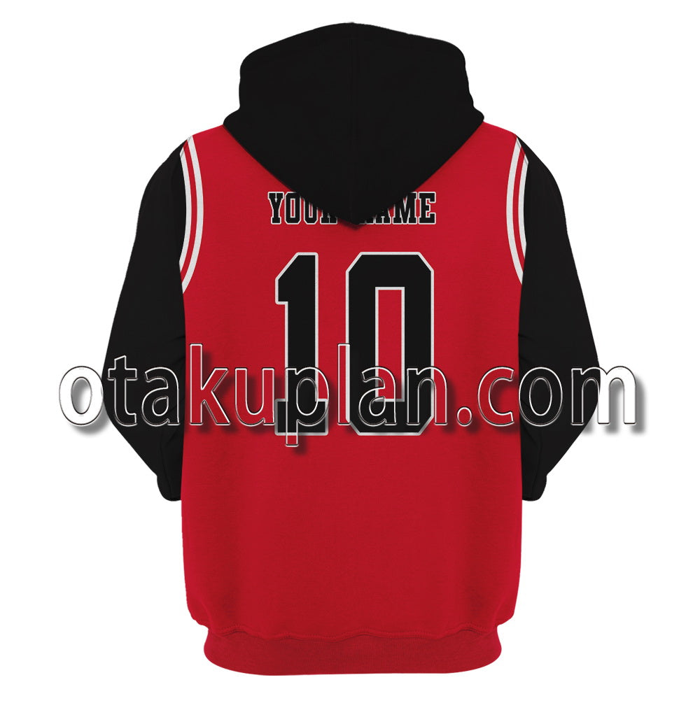 Slam Dunk SHOHOKU Basketball Team Jacket Custom Name Cosplay Hoodie