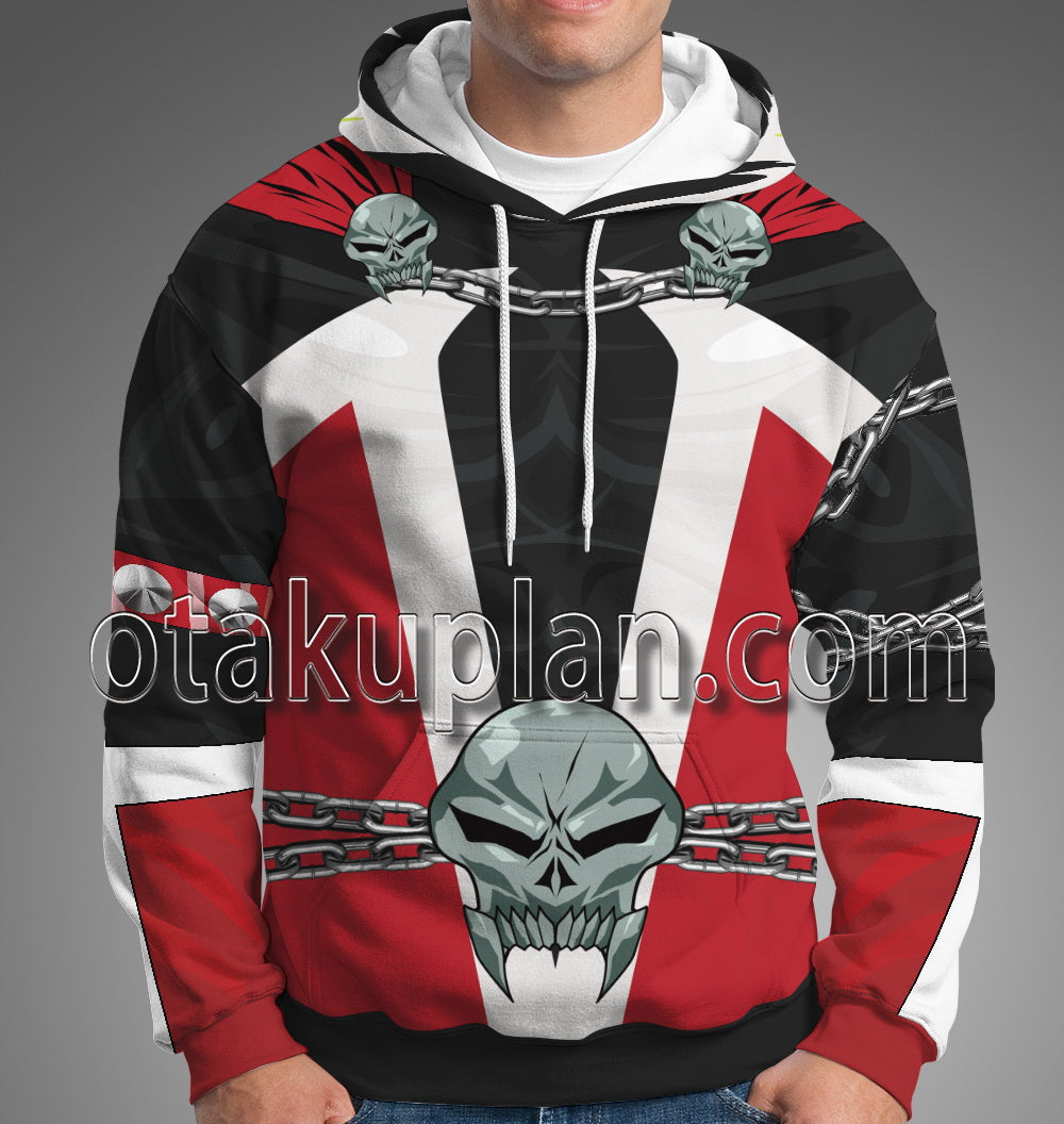 Spawn Battle Suit red Cosplay Hoodie