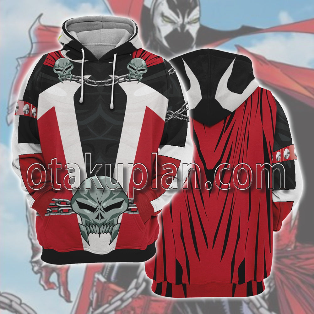 Spawn Battle Suit red Cosplay Hoodie