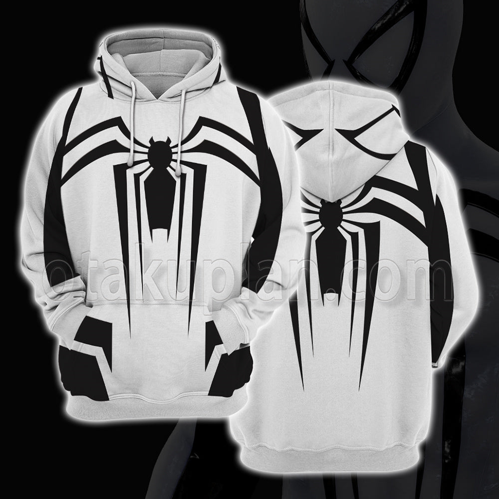 Spider Hero 2 Antivenom Suit White Uniform Cosplay Hoodie