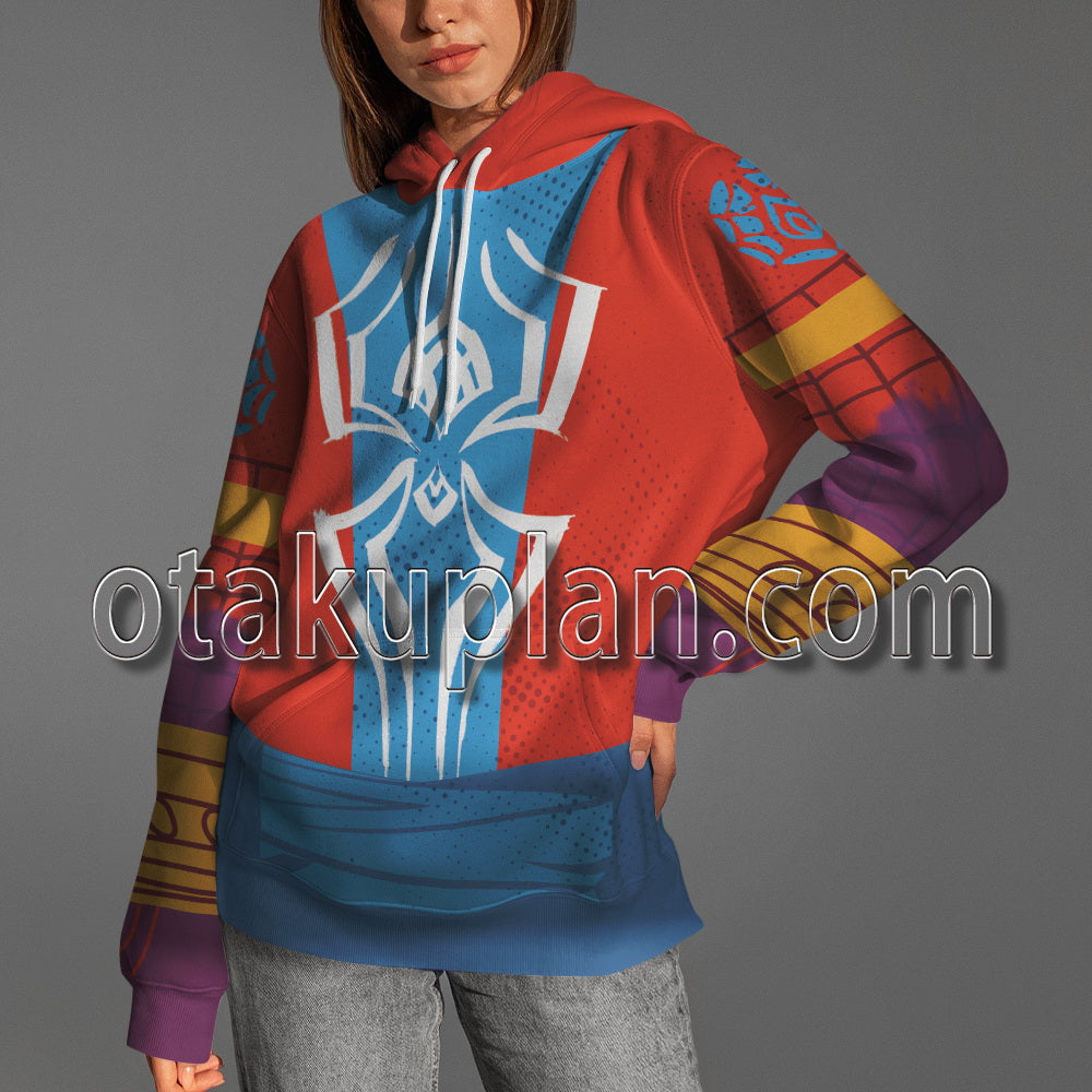 Spider Hero Across the Spider Verse Pavitr Prabhakar Cosplay Hoodie