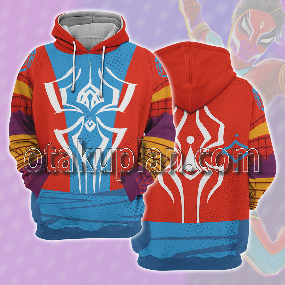 Spider Hero Across the Spider Verse Pavitr Prabhakar Cosplay Hoodie