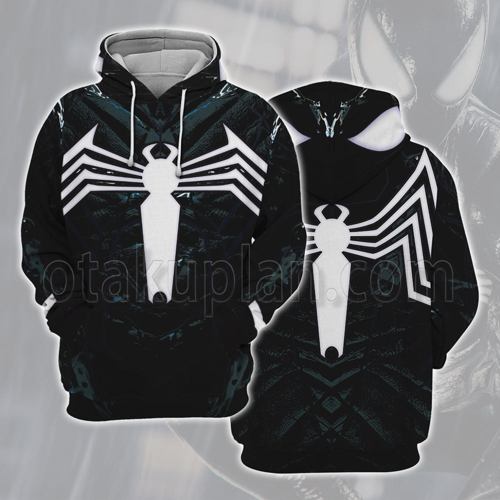 Spider Hero 2 Game Peter Parker Venom Black Suit Cosplay Hoodie