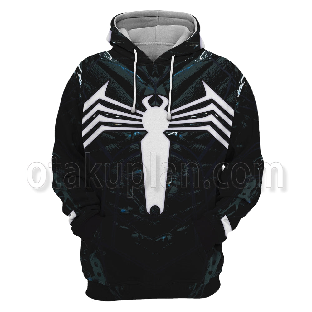 Spider Hero 2 Game Peter Parker Venom Black Suit Cosplay Hoodie