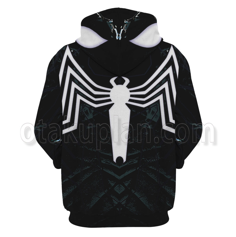 Spider Hero 2 Game Peter Parker Venom Black Suit Cosplay Hoodie