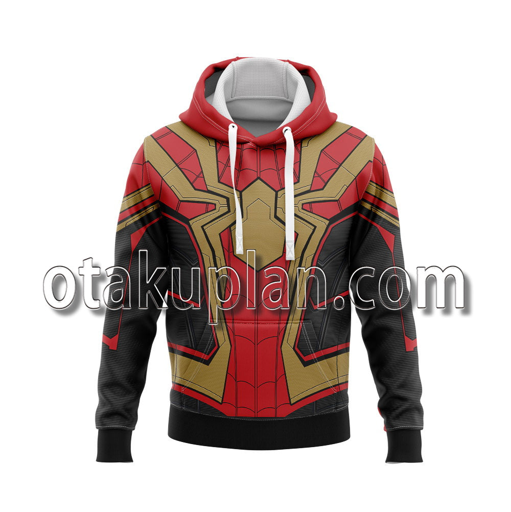 Spider Hero No Way Home Red Gold Black Cosplay Hoodie
