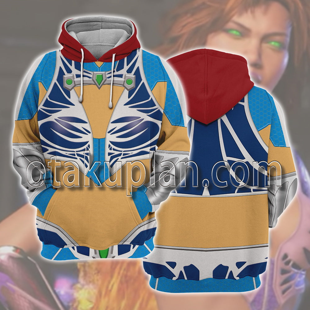 Starfire Koriand R Injustice 2 Battle Suit Cosplay Hoodie