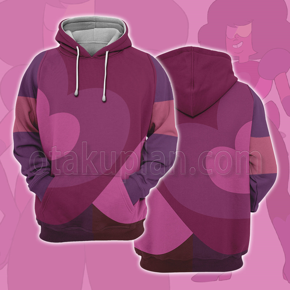 Steven Universe Garnet Gem Warrior Heart Pattern Cosplay Hoodie