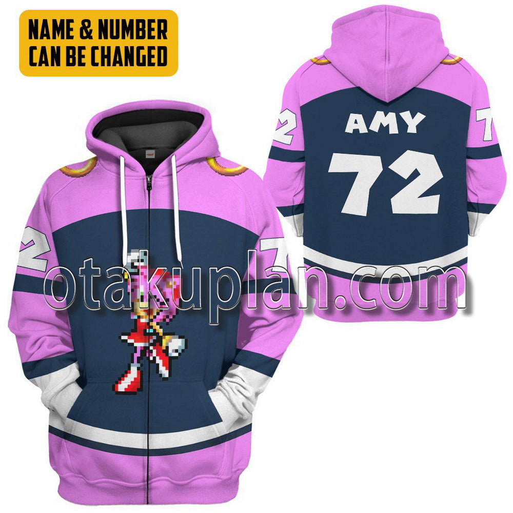 Sth Amy Rose Custom Name Custom Number T-Shirt / Hoodie