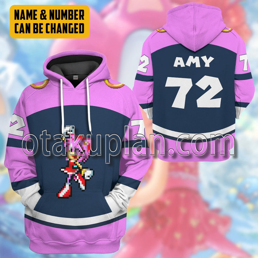 Sth Amy Rose Custom Name Custom Number T-Shirt / Hoodie
