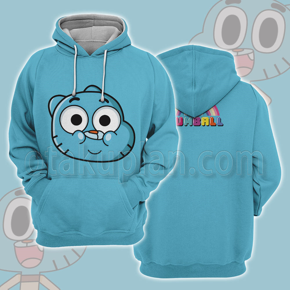 The Amazing World Of Gumball Gumball Watterson Head Cosplay Hoodie