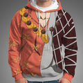 The God Of High Schook Park Mu Jin Stripe Flower Cosplay Hoodie